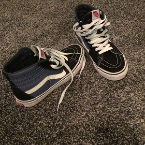 Blue/ black color way vans